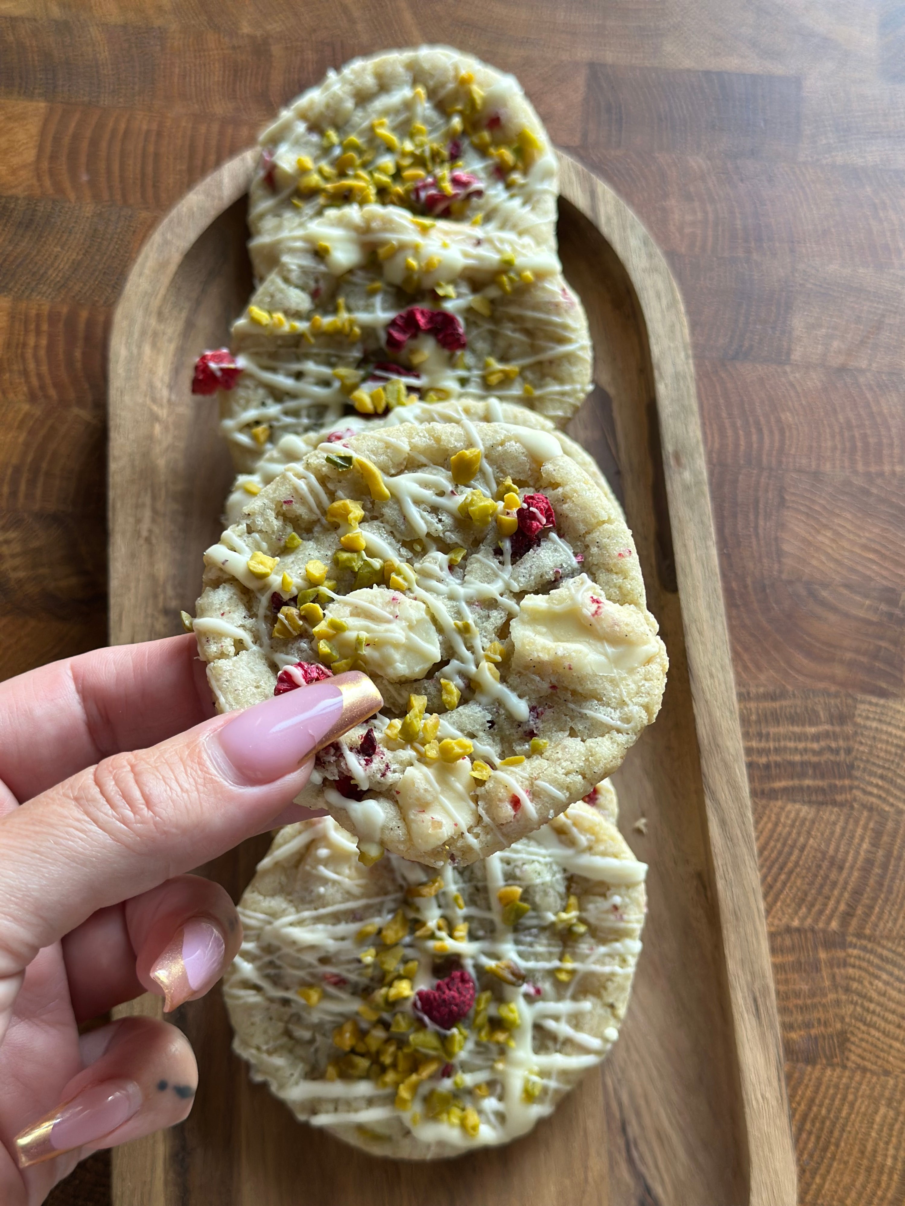 💚🍃 Cookies mit getrockneten Himbeeren & Pistazien – Rezept PDF