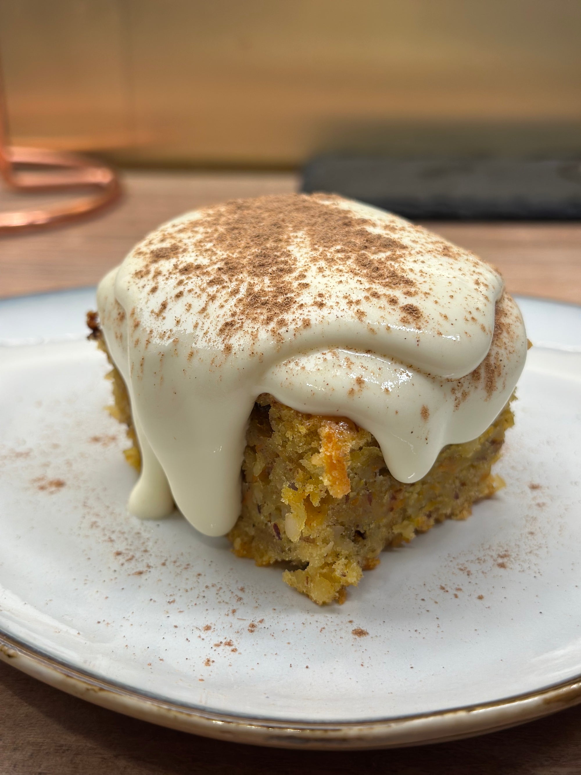 💚🍃 Karottenkuchen mit Frischkäse Topping – Rezept PDF